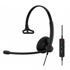 Гарнітура комп'ютерна моно On-Ear EPOS IMPACT 100 MS, USB C + A, Microsoft Teams, односпрямований, 2м, Чорний