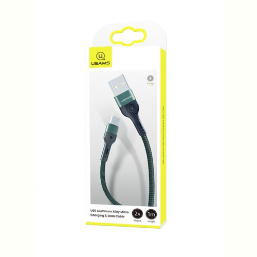 Кабель Usams US-SJ450 USB - Micro USB, 1 м, Green (SJ450ZJ02)