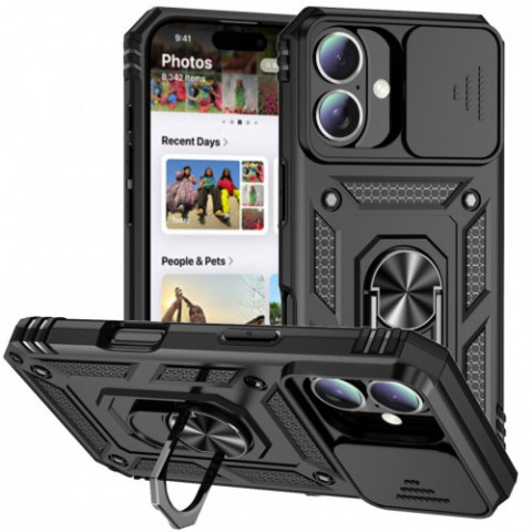 Чохол-накладка BeCover Military для Apple iPhone 16 Plus Black (712154)