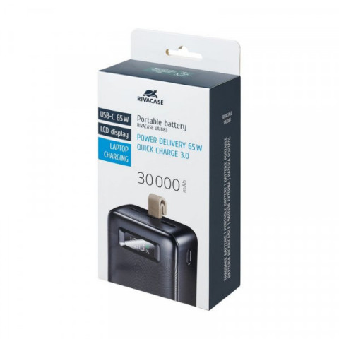 Портативний зарядний пристрій Rivacase, 30000 mA, RIVAPOWER VA1083 (Black)