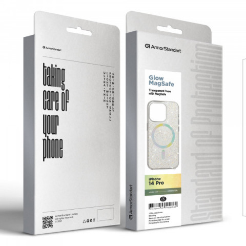 Чохол ArmorStandart Glow Magsafe для Apple iPhone 14 Pro Transparent (ARM69724)