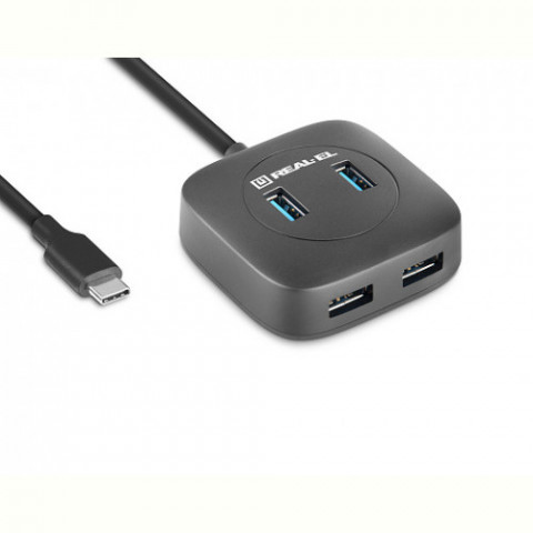 USB-хаб REAL-EL CQ-407 4 ports