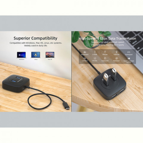 USB-хаб REAL-EL CQ-407 4 ports