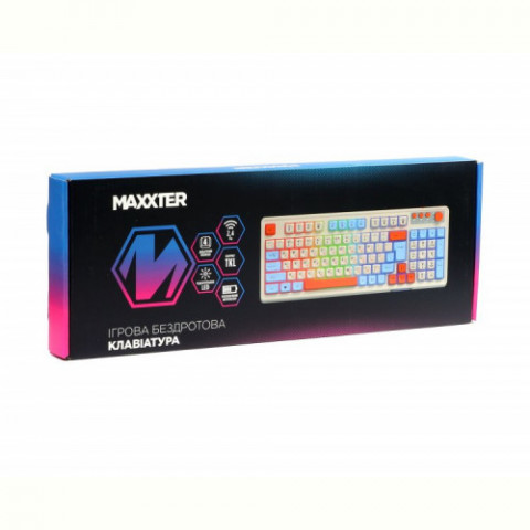Клавiатура бездротова Maxxter KBGW-3C01-UA White