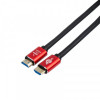 Кабель Atcom (24945) HDMI-HDMI ver 2.0, 4K, 5м Red/Gold, пакет