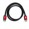 Кабель Atcom (24945) HDMI-HDMI ver 2.0, 4K, 5м Red/Gold, пакет