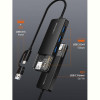 Концентратор Cabletime USB C/A - 4 Port USB 3.0, 5Gbps, 0.15 m (CB05B)