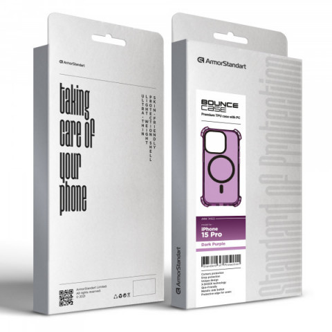 Чохол ArmorStandart Bounce для Apple iPhone 15 Pro Dark Purple (ARM74922)