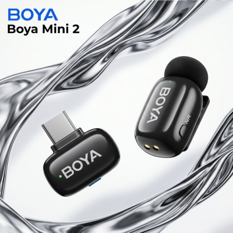 Бездротовий петличний мікрофон Boya mini 2-06 Type-C Black Купити в Україні
