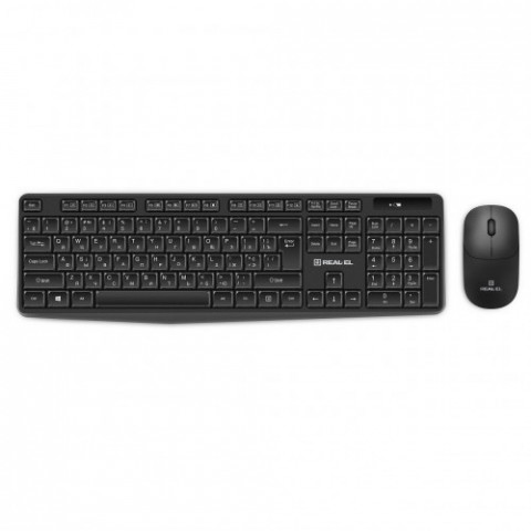 Комплект (клавіатура, миша) бездротовий REAL-EL Kit 551W Black