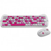 Комплект бездротовий (клавіатура, мишка) Canyon HSET-W6 Kitty Edition Pink (CNS-HSETW6PK)