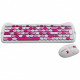 Комплект бездротовий (клавіатура, мишка) Canyon HSET-W6 Kitty Edition Pink (CNS-HSETW6PK)