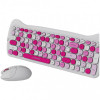 Комплект бездротовий (клавіатура, мишка) Canyon HSET-W6 Kitty Edition Pink (CNS-HSETW6PK)
