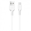 Кабель Hoco X20 Flash USB - microUSB, 1 м, White (D21032)