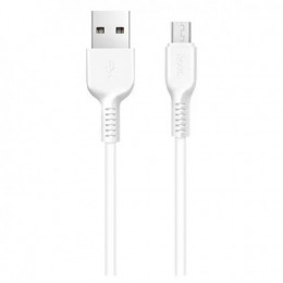 Кабель Hoco X20 Flash USB - microUSB, 1 м, White (D21032)