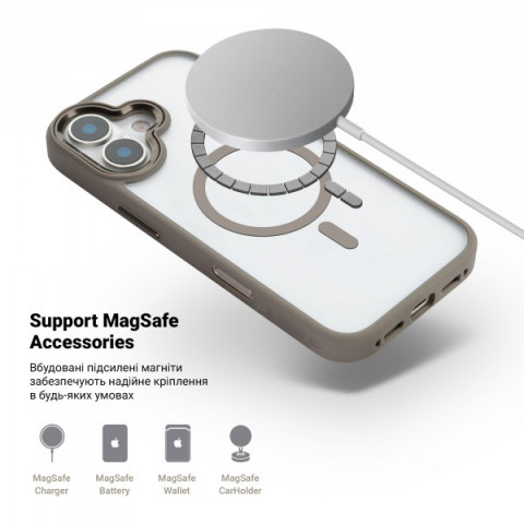 Чохол ArmorStandart Unit MagSafe для Apple iPhone 16 Plus Titanium Grey (ARM79289)