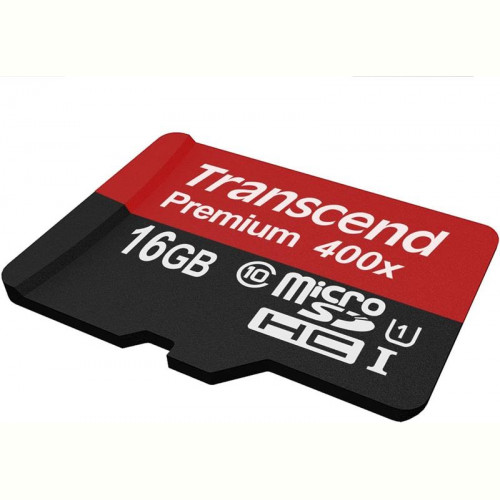 Карта пам`ятi MicroSDHC 16GB UHS-I Class 10 Transcend Premium 400x (TS16GUSDCU1)