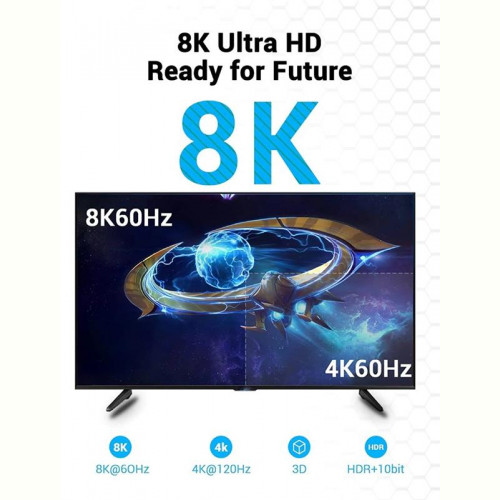 Кабель Vention HDMI - HDMI v.2.1 (M/M), 5 м, Black (AANBJ)