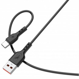 Кабель SkyDolphin S66T USB - USB Type-C (M/M), 1 м, Black (SDUSB-000650)