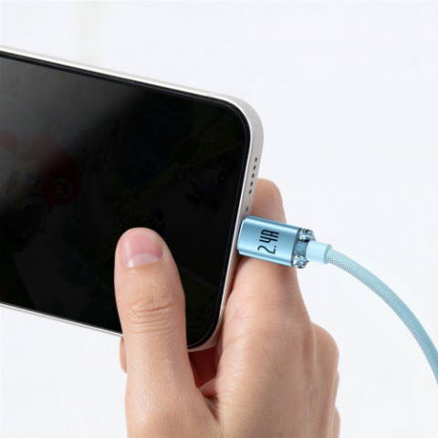 Кабель Baseus Crystal Shine USB - Lightning (M/M), 2.4A, 2 м Sky Blue (CAJY001203)