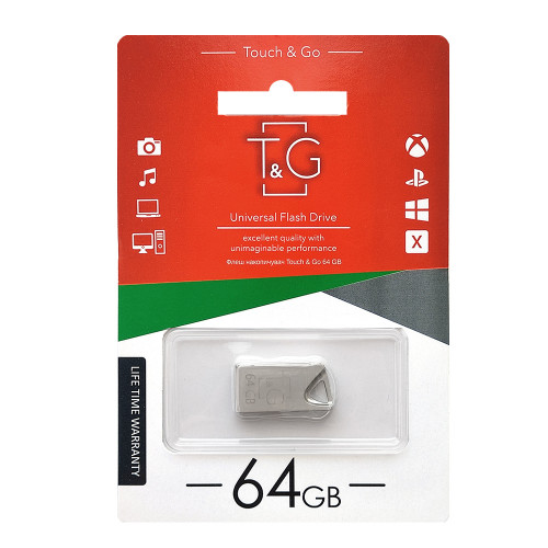 Флеш-накопичувач USB 64GB T&G 109 Metal Series Silver (TG109-64G)