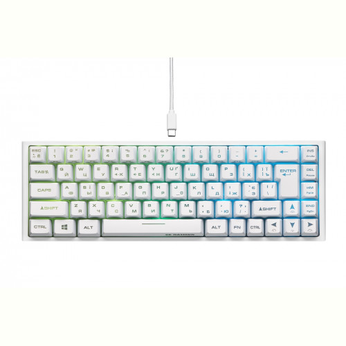 Клавіатура 2E Gaming KG350UWT RGB Ukr (2E-KG350UWT) White USB