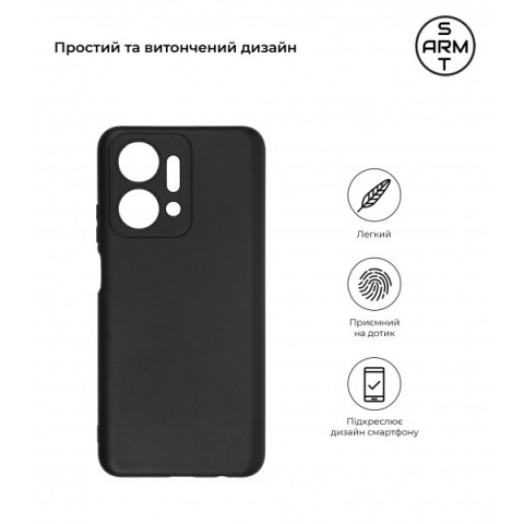 Чохол ArmorStandart Matte Slim Fit для Honor X7a Camera cover Black (ARM69399)