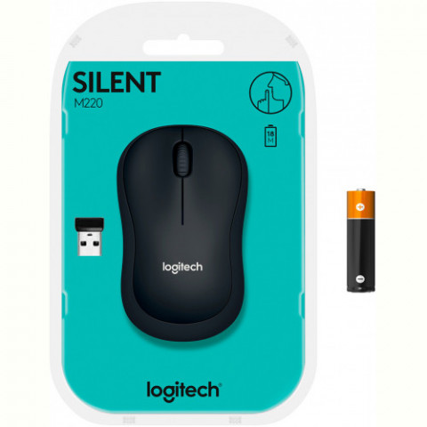 Мишка бездротова Logitech M220 Silent (910-004878) Charcoal USB