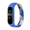 Ремінець BeCover Elastic Nylon Style для Xiaomi Mi Smart Band 5/Mi Smart Band 6 Size M Blue/White (706151)