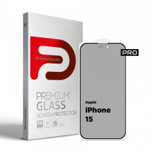 Захисне скло ArmorStandart Pro Anti-spy Matte для Apple iPhone 15 Black (ARM73171)