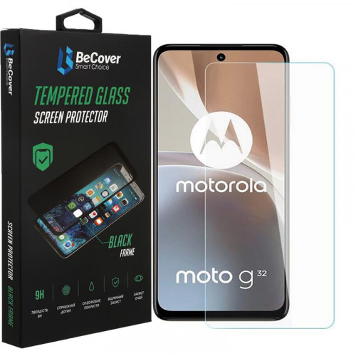 Захисне скло BeCover для Motorola Moto G32 Crystal Clear Glass 3D (708091)