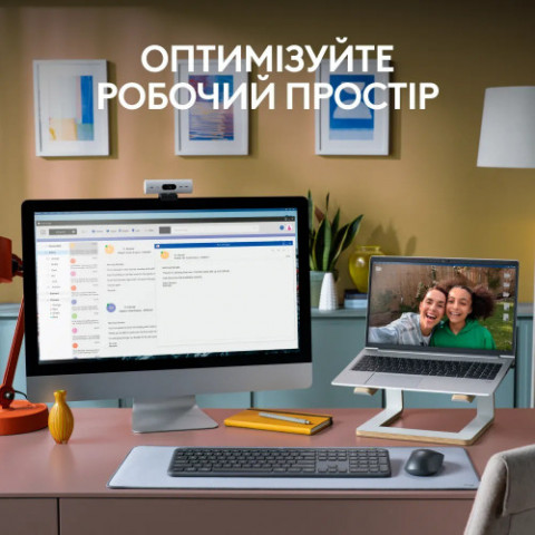 Комплект (клавіатура, миша) бездротовий Logitech Signature Slim Combo MK950 Graphite (920-012490)