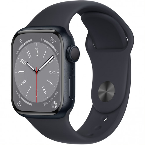 Смарт-годинник Apple Watch Series 8 GPS 41mm Midnight Aluminium Case with Midnight Sport Band - Regular (MNP53UL/A)