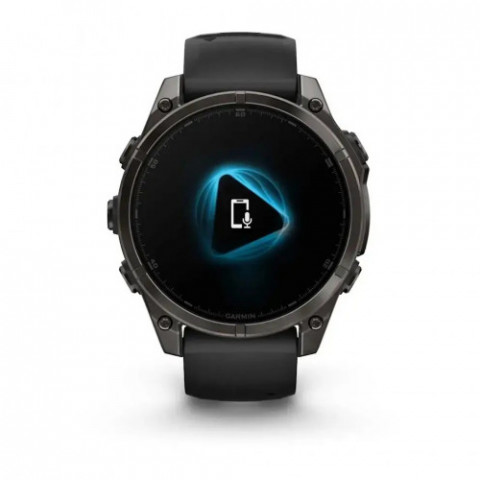 Смарт-годинник Garmin Fenix 8 43mm AMOLED Sapphire Carbon Gray DLC Titanium with Black Silicone (010-02903-28)
