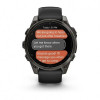 Смарт-годинник Garmin Fenix 8 43mm AMOLED Sapphire Carbon Gray DLC Titanium with Black Silicone (010-02903-28)