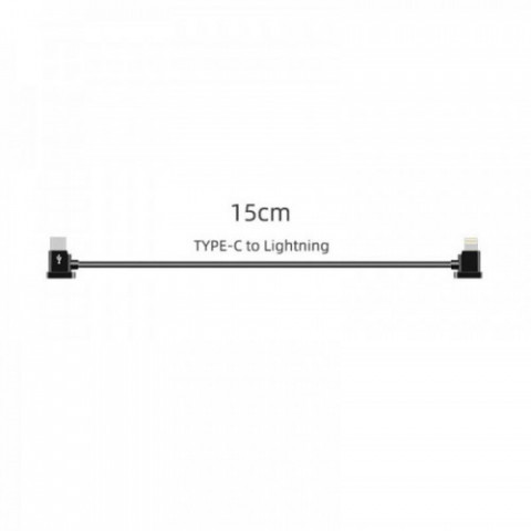Кабель Goojodoq Type-C-Lightning для пульта квадрокоптера DJI Mavic Mini 2 3 Air 2 2S 0.15m Black (1005003924406600-15TL)
