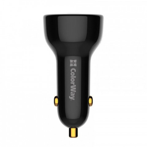 Автомобільний зарядний пристрій ColorWay Power Delivery Port PPS USB (USB-A + USB-C, 100W) PD, QC Black (CW-CHA044PD-BK)
