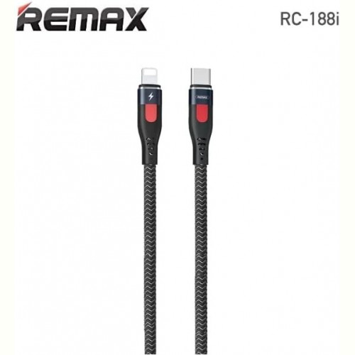 Кабель Remax RC-188i CL USB Type-C - Lightning (M/M), 20W, 1 м, Black (6954851243250)