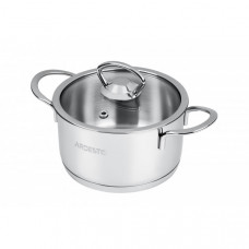 Каструля зі скляною кришкою Ardesto Luna,1.2л, нержавіюча сталь