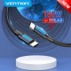 Кабель Vention USB Type-C - USB Type-C TPE Round PD 100W, 5A, 2m, Black (COTBH)