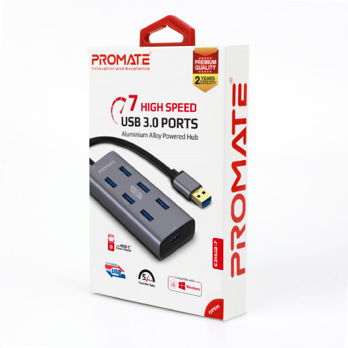 Концентратор USB Promate EzHub Grey (ezhub-7.grey)