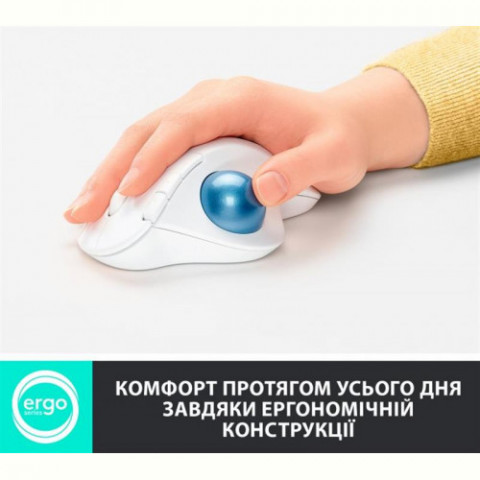 Мишка Bluetooth Logitech Ergo M575 (910-005870) White USB