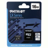 Карта пам`ятi MicroSDHC 16GB UHS-I Class 10 Patriot LX + SD-adapter (PSF16GMCSDHC10)