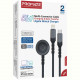 Кабель Promate USB Type-C - USB Type-C (M/M) Lightning 27W 60W Apple MagSafe 1 2.5W, 4A, 1.5 м, Black (icharge-trio.black)