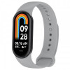 Силіконовий ремінець BeCover для Xiaomi Mi Smart Band 8 Light Gray 709403)