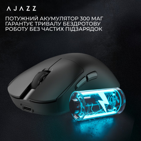Бездротова миша Ajazz x Nacodex NJ08 MC Black (NJ08-MC-B) Купити в Україні