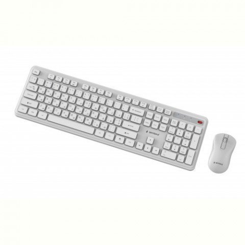Комплект (клавіатура, миша) бездротовий Gembird KBS-WPS-01-W-CYRL White