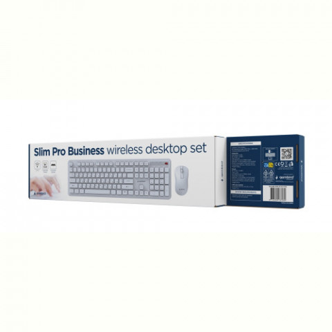 Комплект (клавіатура, миша) бездротовий Gembird KBS-WPS-01-W-CYRL White