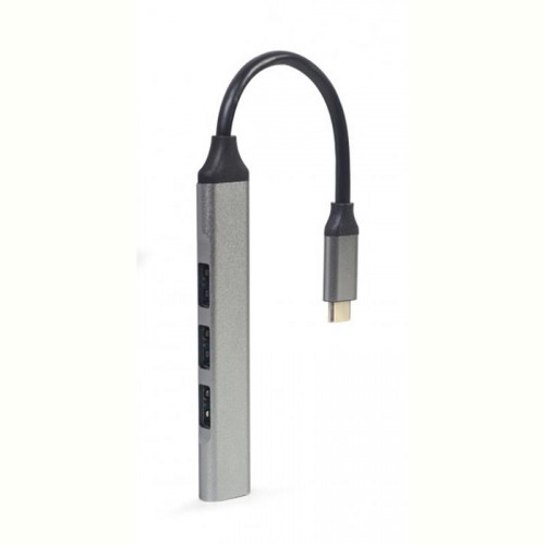 Концентратор USB Type-C Cablexpert 1xUSB3.1, 3хUSB2.0, метал, Grey (UHB-CM-U3P1U2P3-02)