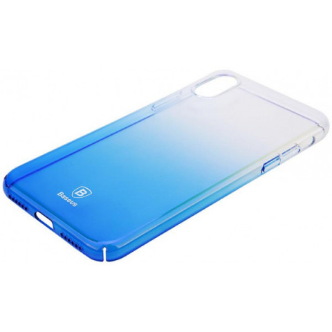 Чохол Baseus Glaze Case для Apple iPhone X/Xs Transparent Blue (WIAPIPHX-GC01)
